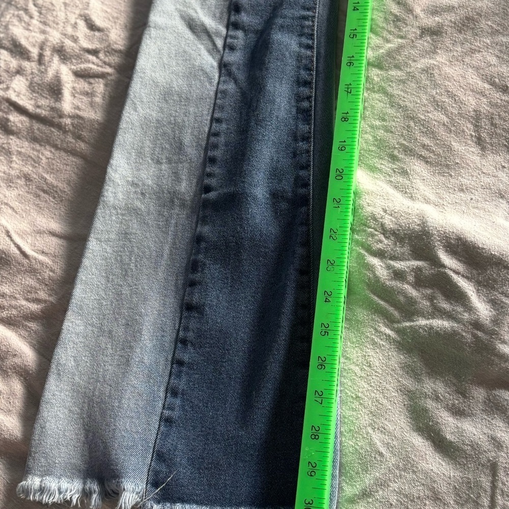 Almost Famous Flare Leg Jeans Size 3 
Multi colored denim. Frayed bottoms. - Picture 7 of 7